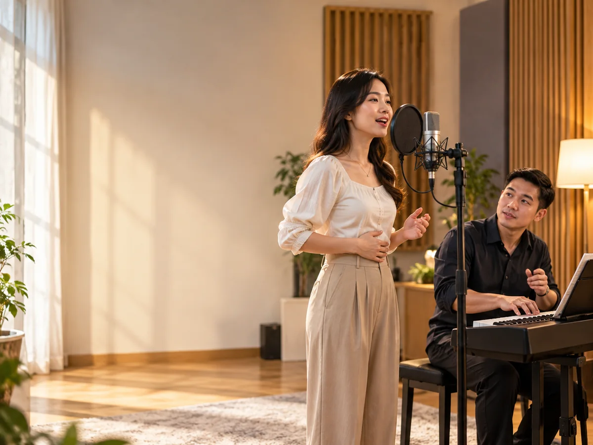 Luyện thanh nhạc cùng giáo viên