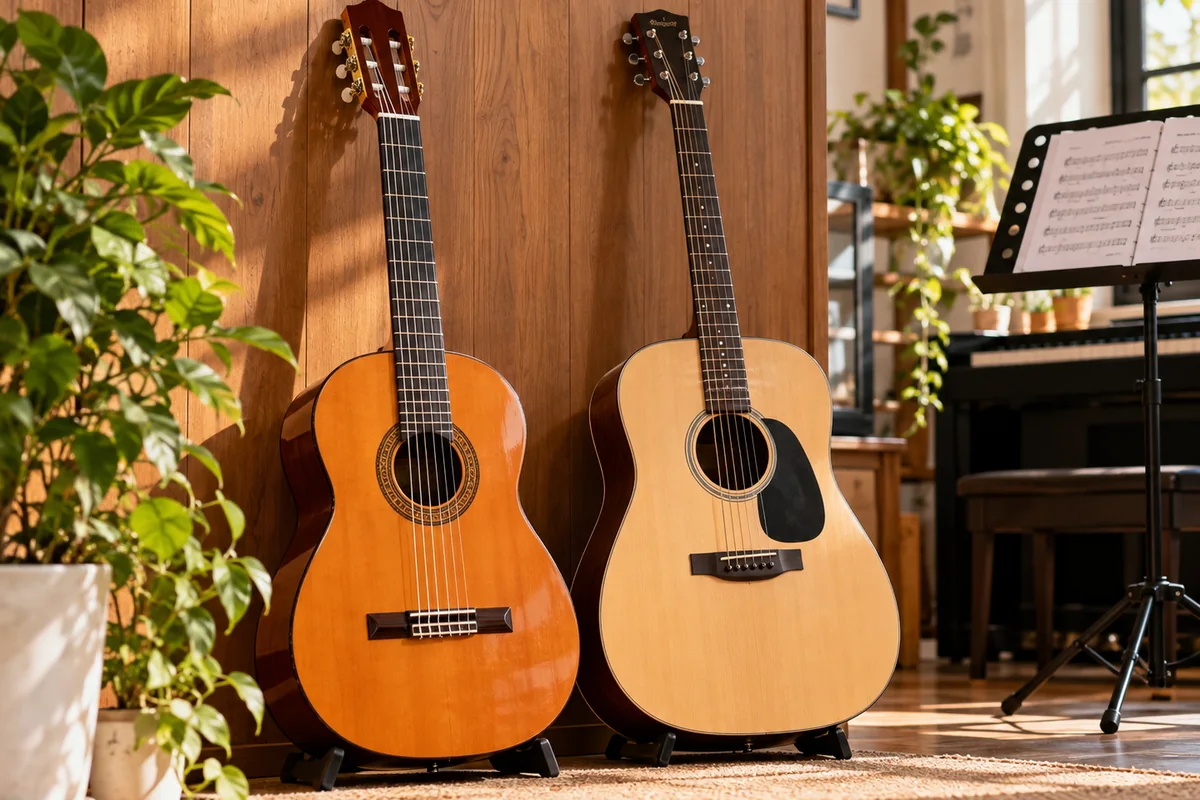 Chọn đàn guitar classic hay acoustic cho người mới bắt đầu