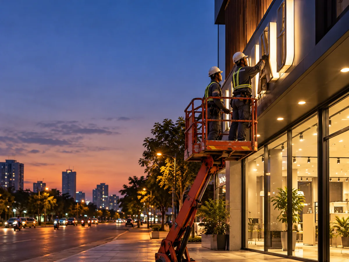 Bảo trì biển hiệu showroom