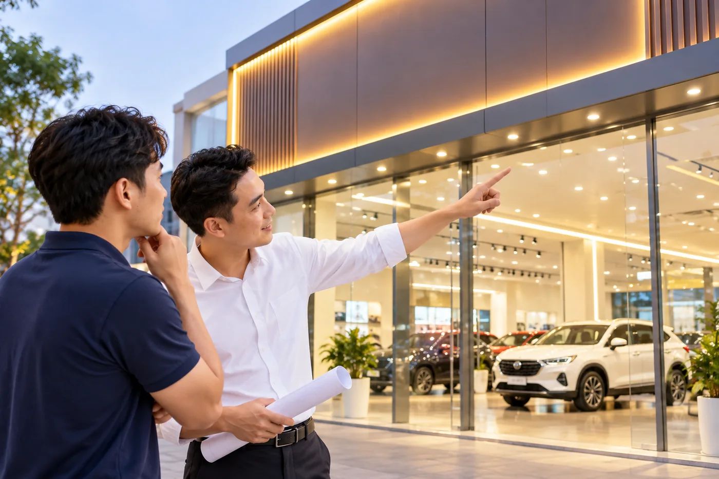 Biển hiệu showroom hiện đại